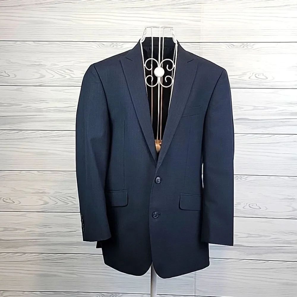 Kenneth Cole Reaction Men's single breasted navy suit blazer Size 38R